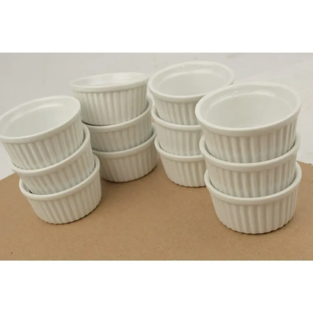 Sur La Table White Porcelain Ramekins Set of 12 2.75